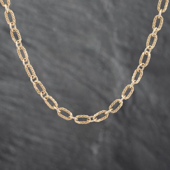 Second Hand 9ct Yellow Gold Fancy Link 24 Inch Chain 41041402