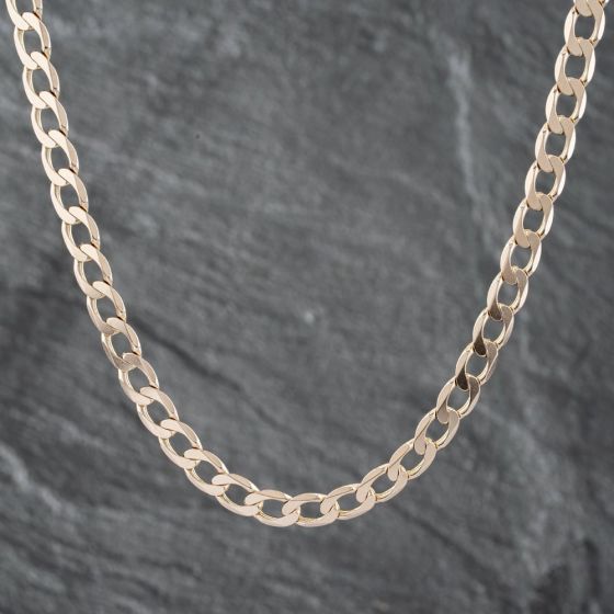 Second Hand 9ct Yellow Gold 18 Inch Curb Chain 41041413