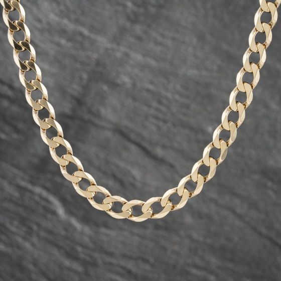 Second Hand 9ct Yellow Gold 18 Inch Curb Chain 41041418