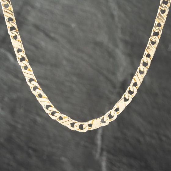 Second Hand 14ct Yellow Gold Double Fancy 26 Inch Curb Chain 41041432