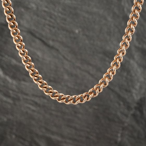 Second Hand Vintage Rose Gold 18 Inch Curb Chain 41041445