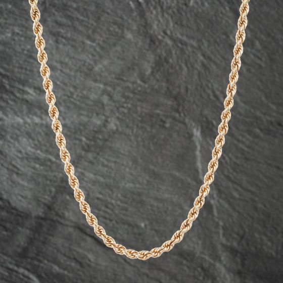Second Hand 9ct Yellow Gold 18Inch Rope Chain 41041464