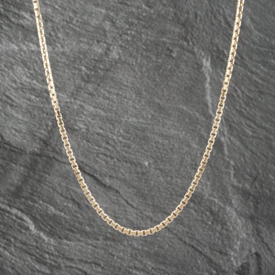 Second Hand 9ct Yellow Gold 19 Inch Box Chain 41041467