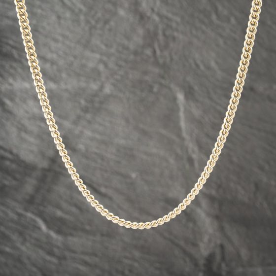 Second Hand 9ct Yellow Gold 22 Inch Curb Chain 41041550