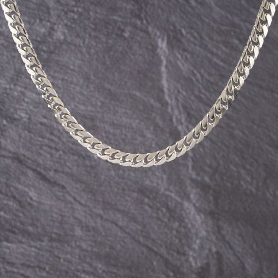 Second Hand 9ct White Gold 20 Inch Curb Chain 41041555