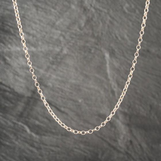 Second Hand 9ct Rose Gold 25 Inch Belcher Chain 41041566