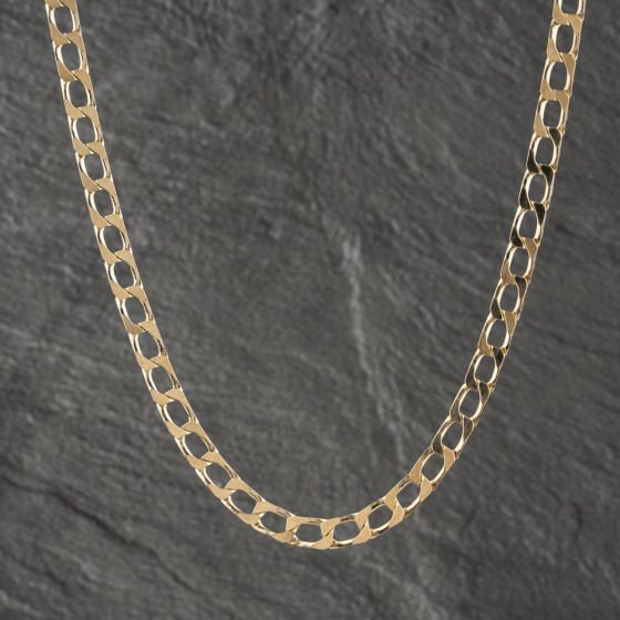 Second Hand 9ct Yellow Gold Square 20 Inch Curb Chain 41041573