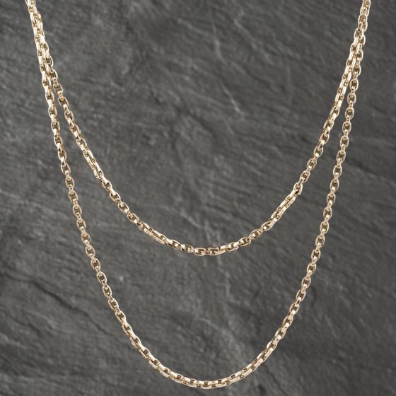 Second Hand Vintage Yellow Gold Guard 61 Inch Belcher Chain 41041579