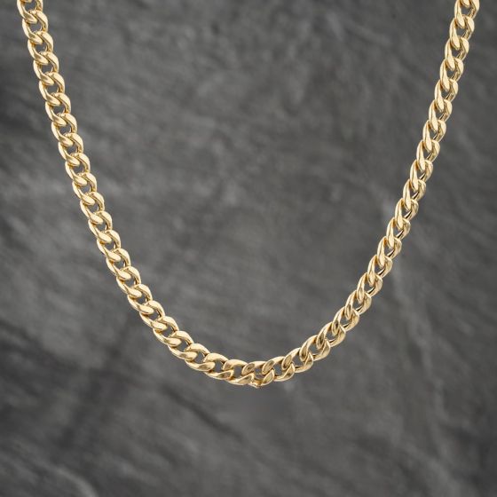 Second Hand 9ct Yellow Gold 17 Inch Curb Chain 41041597