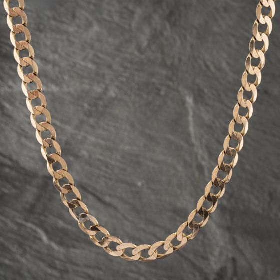 Second Hand 9ct Yellow Gold Heavy 26 Inch Curb Chain 41041606