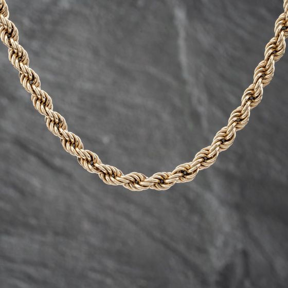 Second Hand 9ct Yellow Gold 16-20 Inch Rope Chain 41041613