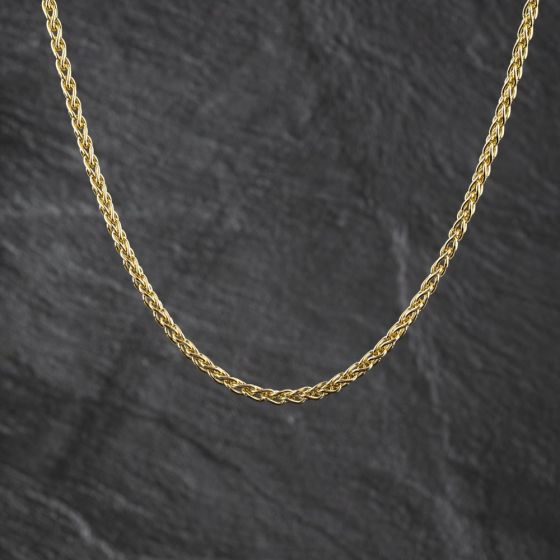 Second Hand 9ct Yellow Gold 17.5 Inch Spiga Chain 41041639