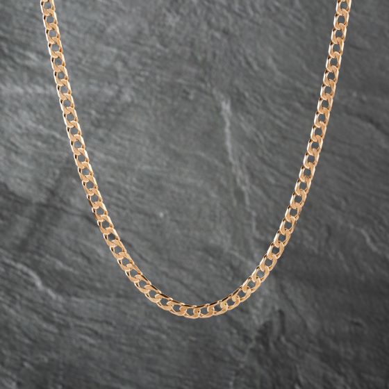 Second Hand 9ct Rose Gold 24 Inch Curb Chain 41041641