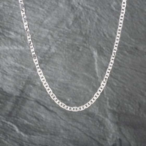 Second Hand 9ct White Gold 18 Inch Anchor Chain 41041644