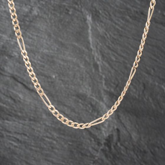 Second Hand 9ct Rose Gold 24 Inch Figaro Chain 41041655