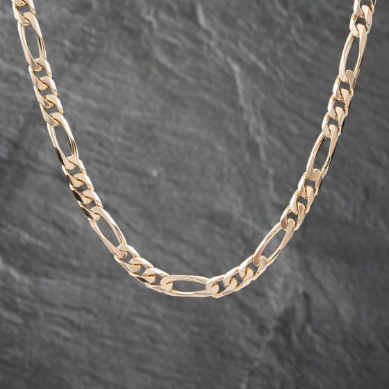 Second Hand 9ct Yellow Gold Heavy 26 Inch Figaro Chain 41041656