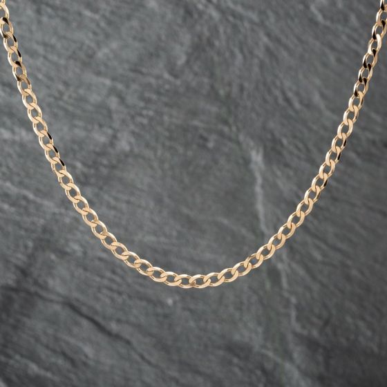 Second Hand 9ct Yellow Gold 18 Inch Curb Chain 41041669