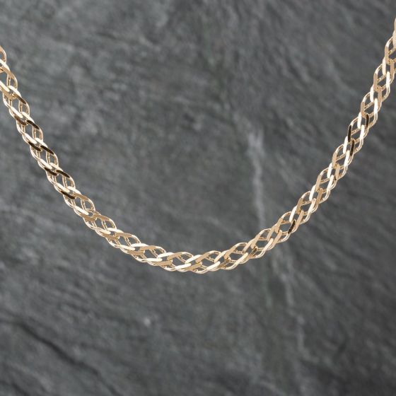 Second Hand 9ct Yellow Gold Double 18 Inch Curb Chain 41041674
