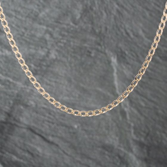 Second Hand 9ct Yellow Gold 16 Inch Curb Chain 41041691