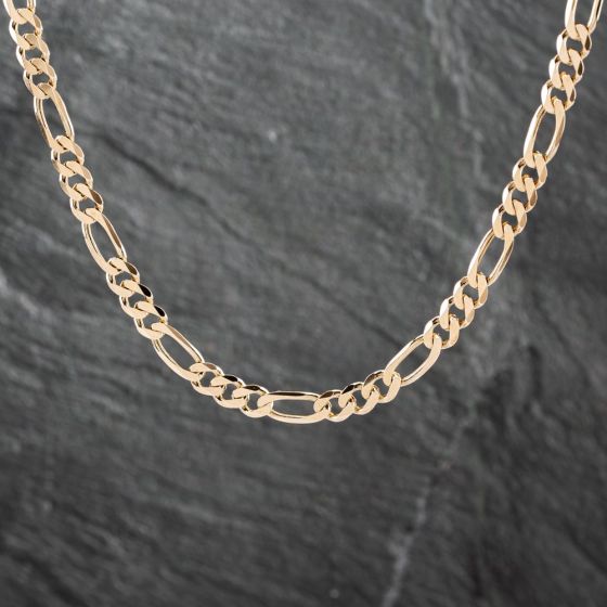 Second Hand 9ct Yellow Gold 22 Inch Figaro Chain 41041693