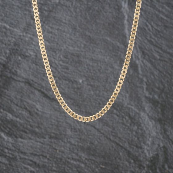 Second Hand 9ct Yellow Gold 18 Inch Curb Chain 41041721