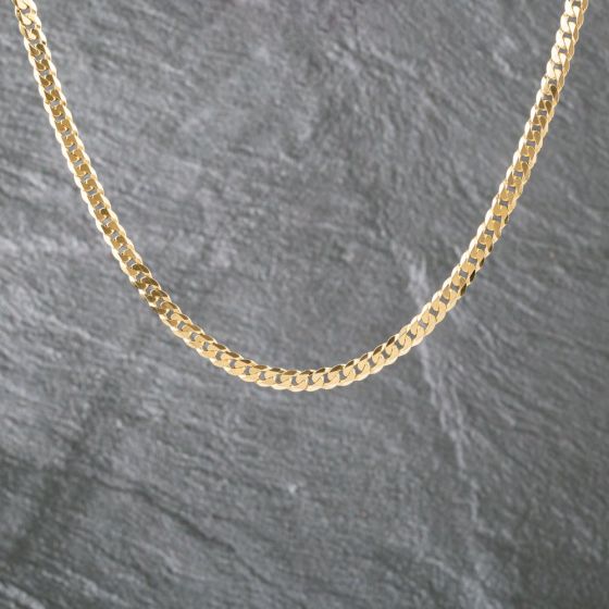 Second Hand 9ct Yellow Gold 18 Inch Curb Chain 41041730