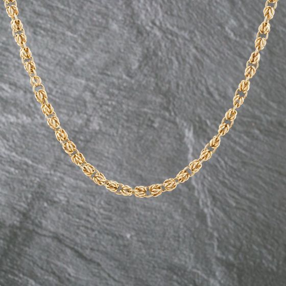 Second Hand 9ct Yellow Gold 17 Inch Byzantine Chain 41041732