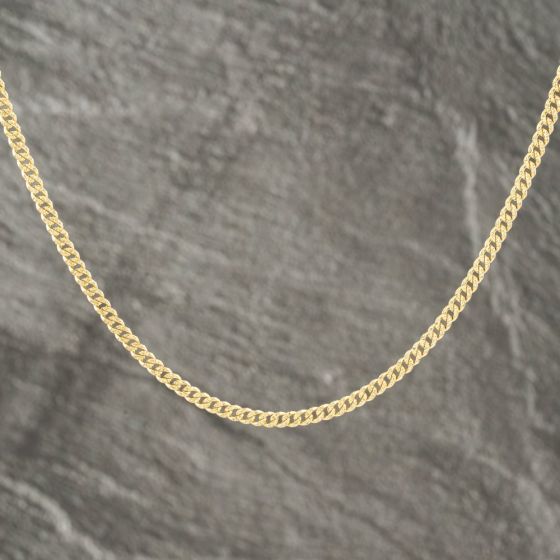 Second Hand 9ct Yellow Gold 17.5 Inch Curb Chain 41041738
