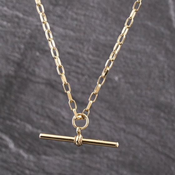 Second Hand 9ct Yellow Gold 18 Inch T-Bar Belcher Chain 41041753