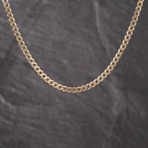 Second Hand 9ct Yellow Gold 18 Inch Curb Chain 41041765