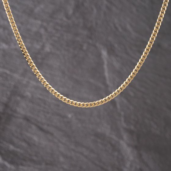 Second Hand 9ct Yellow Gold 16 Inch Curb Chain 41041779