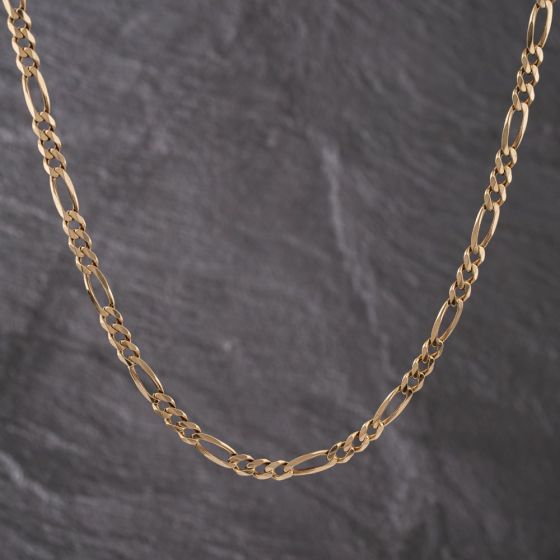 Second Hand 9ct Yellow Gold 21 Inch Figaro Chain 41041780