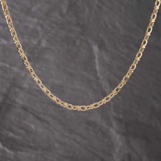 Second Hand 9ct Yellow Gold Fancy 18.5 Inch Anchor Chain 41041784