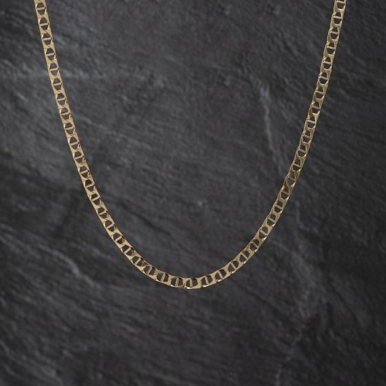 Second Hand 9ct Yellow Gold Square 23 Inch Curb Chain 41041792