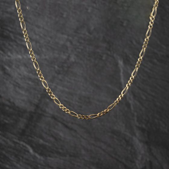 Second Hand 9ct Yellow Gold 23 Inch Figaro Chain 41041805
