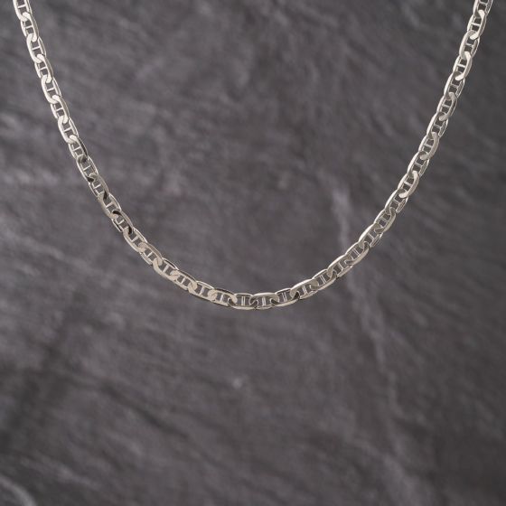 Second Hand 9ct White Gold 18 Inch Anchor Chain 41041813