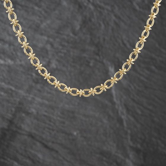 Second Hand 9ct Yellow Gold 16 Inch Fancy Chain 41041825