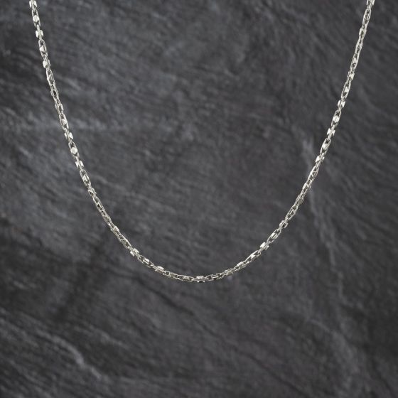 Second Hand 9ct White Gold 18 Inch Fancy Chain 41041830