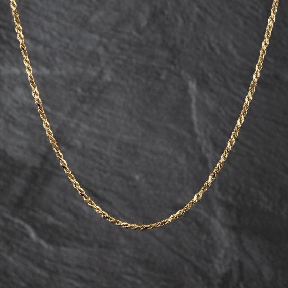 Second Hand 9ct Yellow Gold 26 Inch Rope Chain 41041872