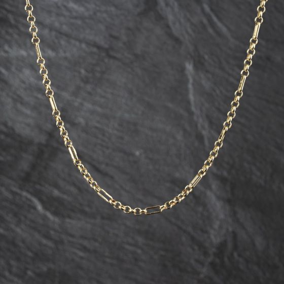 Second Hand 9ct Yellow Gold Seven Plus One Link 24 Inch Belcher Chain 41041878
