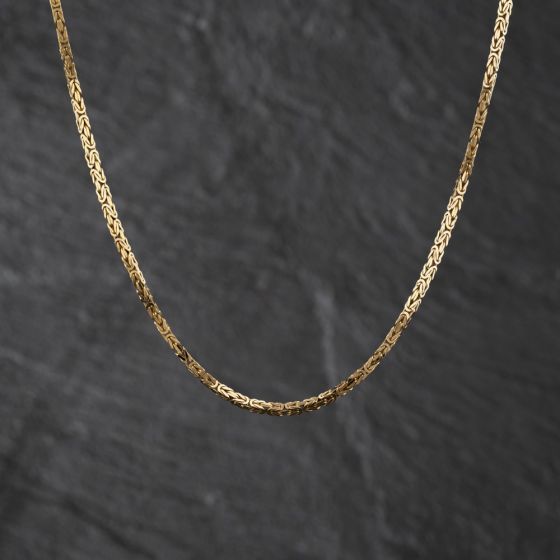 Second Hand 9ct Yellow Gold 16 Inch Byzantine Chain 41041886