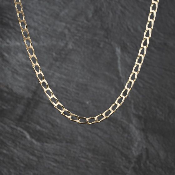 Second Hand 9ct Yellow Gold Square 21 Inch Curb Chain 41041895