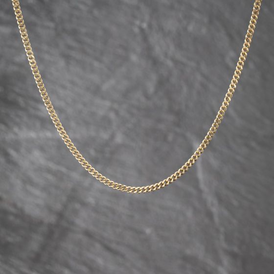 Second Hand 9ct Yellow Gold 16 Inch Curb Chain 41041922