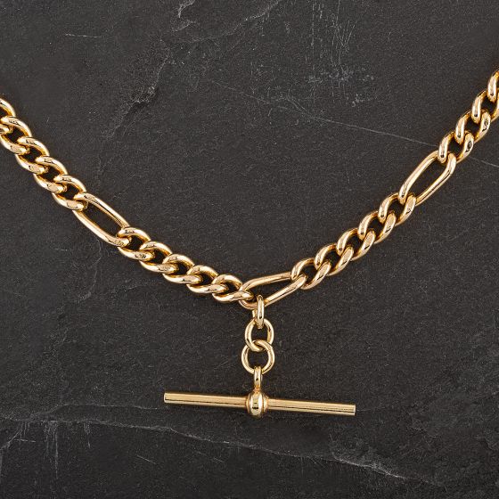 Second Hand 9ct Yellow Gold 16 Inch Albert T-Bar Chain 4104226
