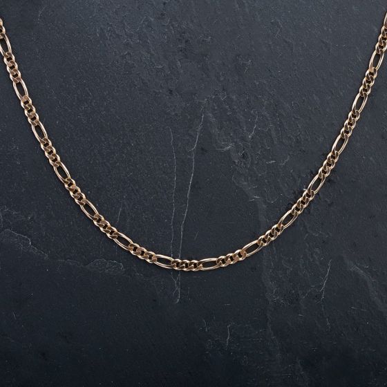 Second Hand 9ct Yellow Gold 24 Inch 3+1 Figaro Link Chain 4104356