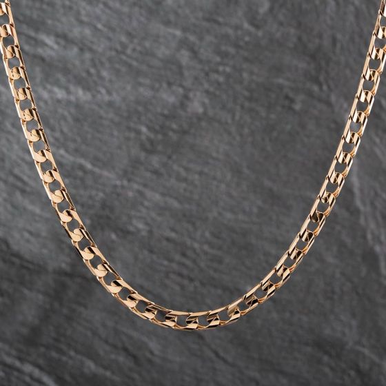 Second Hand 9ct Yellow Gold Flat 18 Inch Curb Chain 4104752
