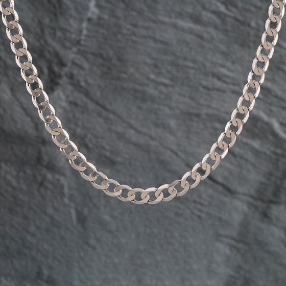 Second Hand 9ct White Gold 18 Inch Curb Chain 4104833