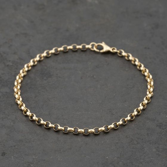 Second Hand 9ct Yellow Gold 7.5 Inch Belcher Chain Bracelet 41061280