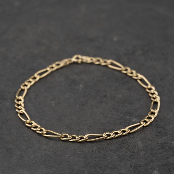 Second Hand 9ct Yellow Gold 8 Inch Curb Chain Bracelet 41061327
