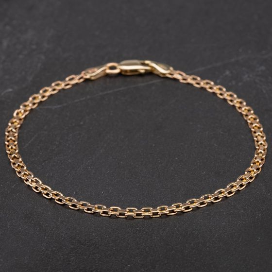 Second Hand 9ct Yellow Gold 7 Inch Fancy Link Bracelet 4106244